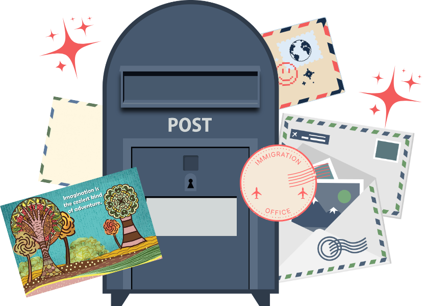 Snail mail from Aunt Shelly